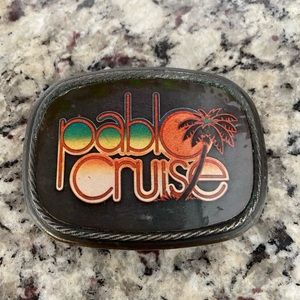 1970’s Vintage Pablo Cruise Orange Palm Tree Belt Buckle
